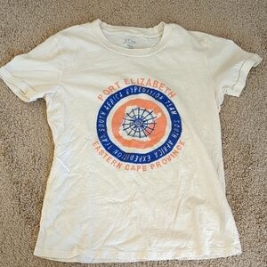 JCrew Cream South Africa Graphic T-Shirt  XS